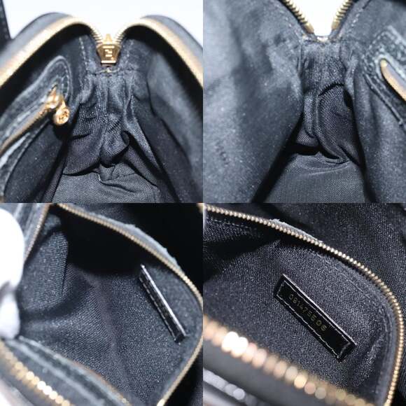 FENDI Hand Bag Leather Black Gold - Picture 12 of 12